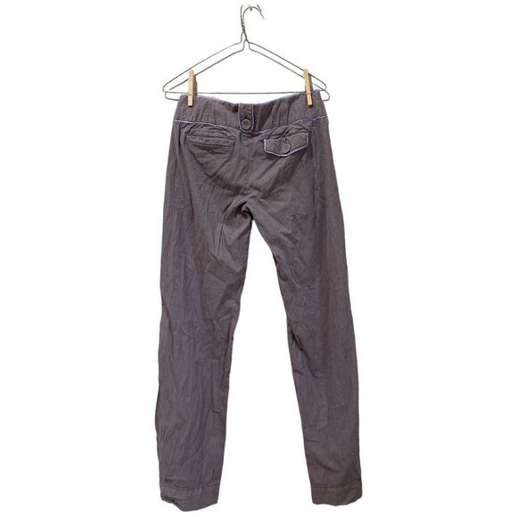 ANTHROPOLOGIE Cartonnier Striped Trousers Blue Trim Size 2 - Picture 2 of 6